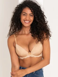 Pour Moi Natural Plunge Flora Underwired Bra Hot