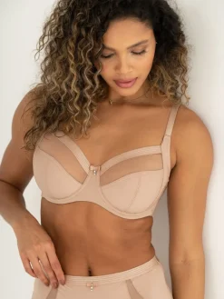 Pour Moi Viva Luxe Non-Padded Side Support Bra Natural Online