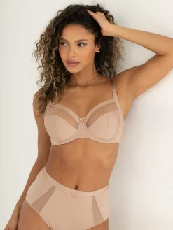 Pour Moi Viva Luxe Non-Padded Side Support Bra Natural Online