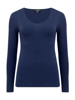 Pour Moi Navy Long Sleeve Second Skin Thermal Best