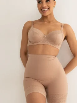 Pour Moi Effortless Tummy Control Thigh Slimmer Shapewear Nude Clearance