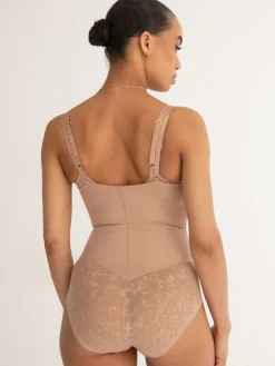 Pour Moi Effortless Tummy Control Wear Your Own Bra Body Shapewear Nude Outlet