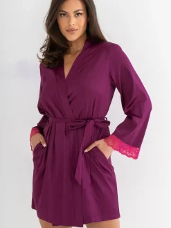Pour Moi Purple Dusk Short Dressing Gown New