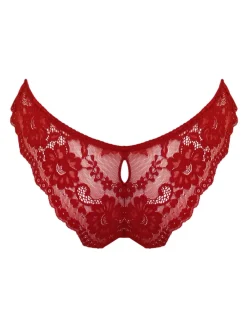 Pour Moi Red Brazilian Fleur Cheeky V-Shaped Knickers New