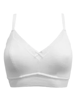 Pour Moi Non Wired Love to Lounge Cotton Non Wired Bra White Clearance