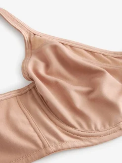 Next F-K Ultimate Support Cotton Minimiser Padded Strap Bra Praline Nude Hot