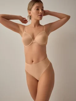 Next High Rise High Leg No VPL Tummy Control Shaping Knickers Praline Nude