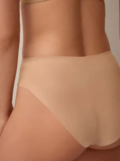 Next High Rise High Leg No VPL Tummy Control Shaping Knickers Praline Nude