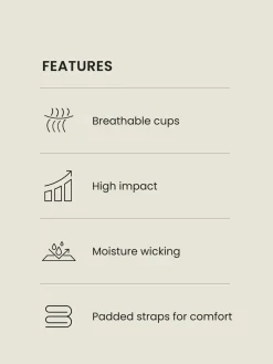 Next B-G Active Sports High Impact Dry Tech Full Cup Wired Bra Print