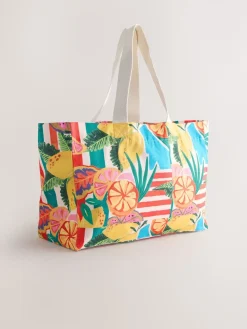Next Print Cotton Shopper Bag New