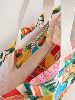 Next Print Cotton Shopper Bag New