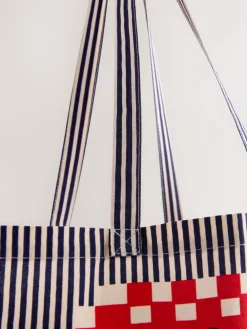 Next Print Sardine Print 100% Cotton Shopper Bag Hot