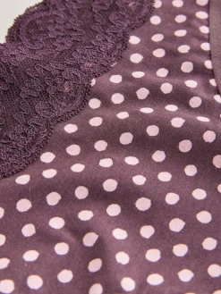 Next High Leg Cotton and Lace Knickers 7 Pack Printed Spot Sale