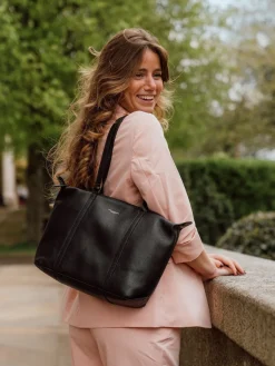 Pure Luxuries London Alcester Leather Tote Bag Black Outlet