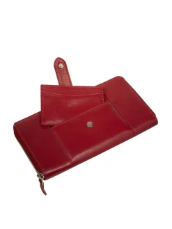 Pure Luxuries London April Leather Purse Red Clearance