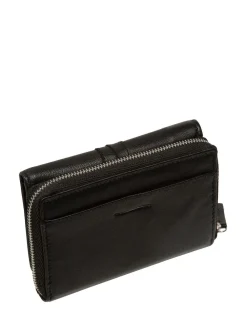 Pure Luxuries London 'Hailey' Leather Purse Black New