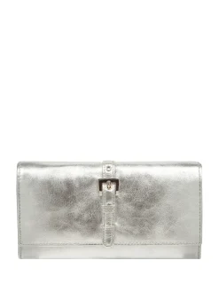 Pure Luxuries London 'Harriet' Leather Purse Silver Best