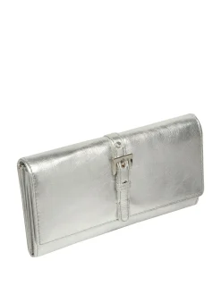 Pure Luxuries London 'Harriet' Leather Purse Silver Best