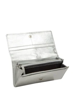 Pure Luxuries London 'Harriet' Leather Purse Silver Best