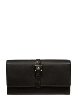 Pure Luxuries London 'Harriet' Leather Purse Black New