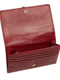 Pure Luxuries London Isla Leather Purse Red Clearance