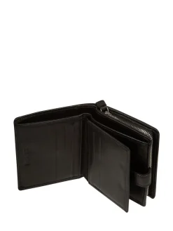 Pure Luxuries London 'Louise' Leather Purse Black