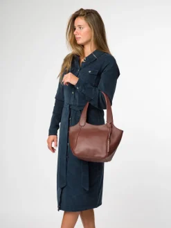 Pure Luxuries London Ormesby' Leather Handbag Brown Clearance