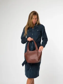 Pure Luxuries London Ormesby' Leather Handbag Brown Clearance