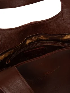 Pure Luxuries London Ormesby' Leather Handbag Brown Clearance