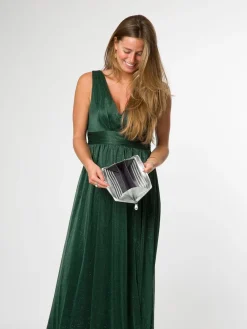 Pure Luxuries London 'Roxy' Leather Purse Silver Clearance