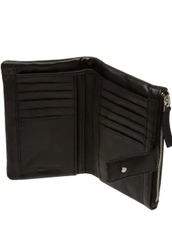 Pure Luxuries London Zaria Leather Purse Black Outlet