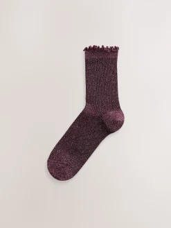 Next Purple Lettuce Welt Ankle Socks 5 Pack Best