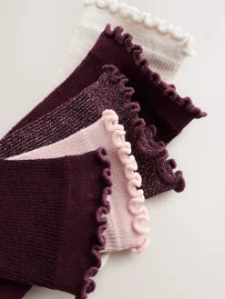 Next Purple Lettuce Welt Ankle Socks 5 Pack Best