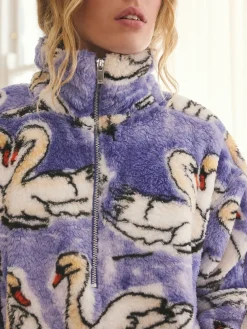Next Purple Swan Borg Half Zip Fleece Online