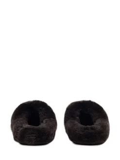 Radley Cloud Street Shearling Fluff Mule Slippers Brown New