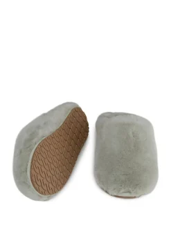 Radley Cloud Street Shearling Fluff Mule Slippers Green Clearance