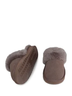 Radley Maple Lane Shearling Cuff Mule Slippers Light Brown Best