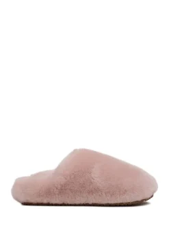 Radley Cloud Street Shearling Fluff Mule Slippers Pink Discount