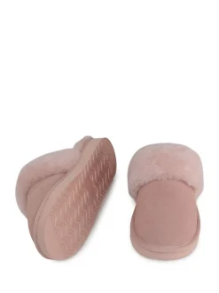 Radley Maple Lane Shearling Cuff Mule Slippers Pink Outlet