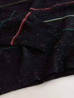 Next Rainbow Stripe Soft Touch Crew Neck Cotton Rich Jumper Clearance