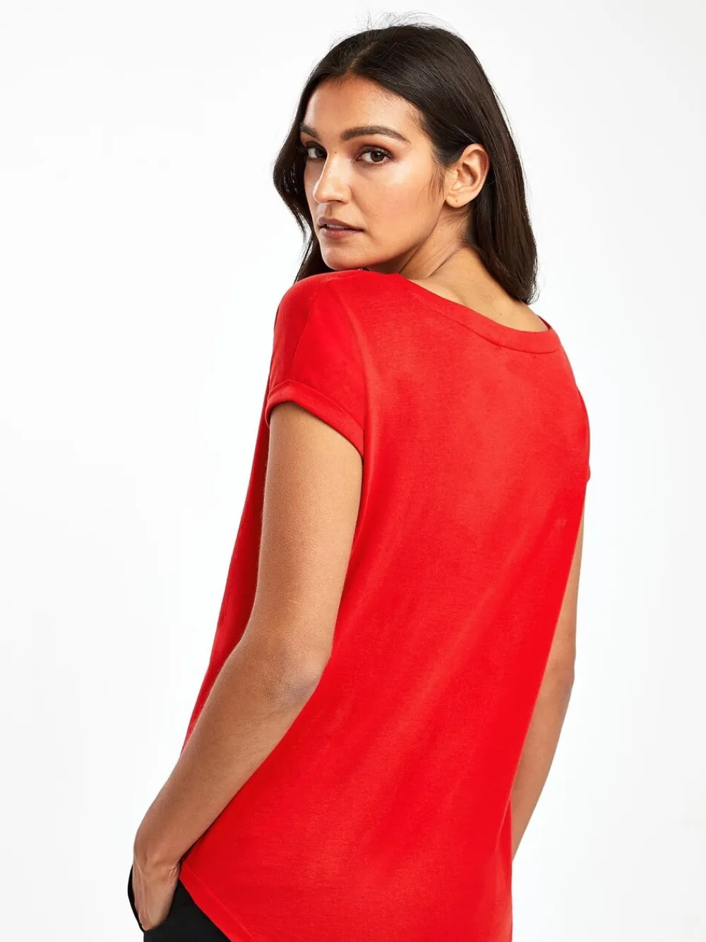 Next Red Cap Sleeve T-Shirt Discount