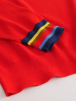 Next Red Cherry Soft Touch Crew Neck Cotton Rich Jumper Sale