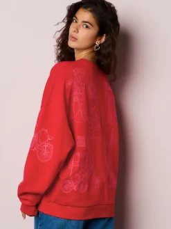 Next Red Embroidered Sweatshirt Best