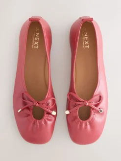 Next Forever Comfort® Tie Up Round Toe Ballet Flats Red Online