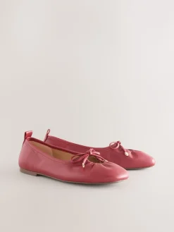 Next Forever Comfort® Tie Up Round Toe Ballet Flats Red Online