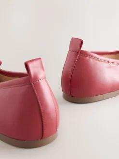 Next Forever Comfort® Tie Up Round Toe Ballet Flats Red Online