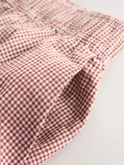 Next Red Gingham Maternity Wide Leg Trousers