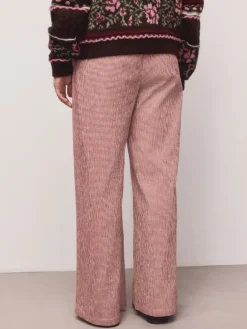 Next Gingham Wide Leg Trousers Red Online