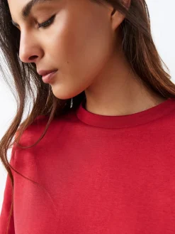 Next Red Heavyweight Short Sleeve Crew Neck T-Shirt Outlet