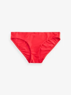 Next Red High Leg Bikini Bottoms New